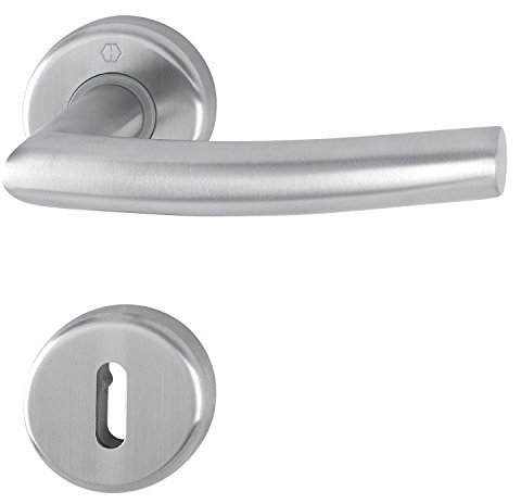HOPPE 10756944 Drückergerät Alta - auf Rosette, BB, 39-47, Edelstahl