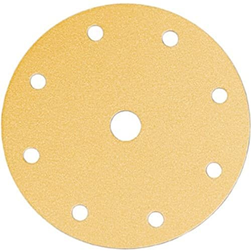 Mirka abrasive sheets Gold sanding paper 150mm P240 100 pcs Hook & loop | Universal Sanding Paper for Plaster Filler Chipboard Wood Varnish Compatible with Mirka Delta Sander and Surface Grinders