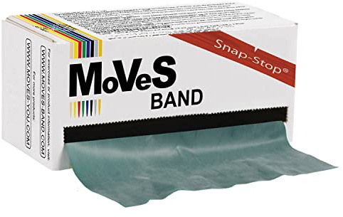 MoVeS Band stark grün 5.5 m Resistance Exercise Band mit Snap Stop
