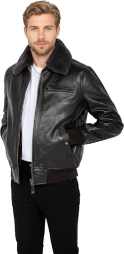 Schott NYC Giacca da uomo, marrone, XXL