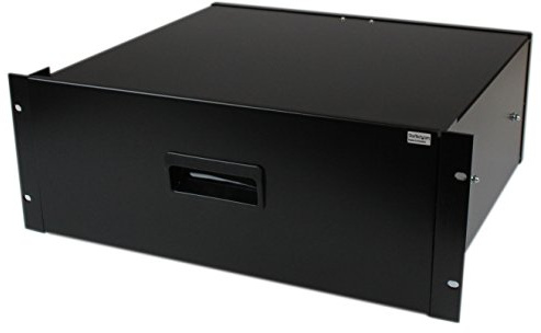 StarTech.com 4U Rack Mount Drawer - 55 lb (25 kg) - 4U Steel Storage Rack Drawer for 19 AV / Sever / Network Equipment Rack or Cabinet (4UDRAWER) Black