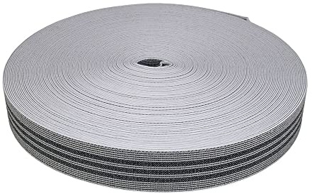 Heiro 50 Meter Polster Gummigurte Elastikmaterial Anthrazit Fest 5 cm breit Dehnung 45%
