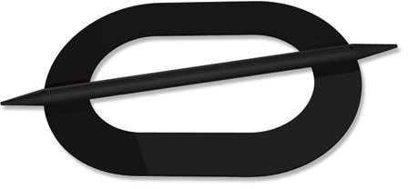 Interdeco Raffspangen/Gardinenspangen (2 Stück) Schwarz aus Metall, Avos Oval
