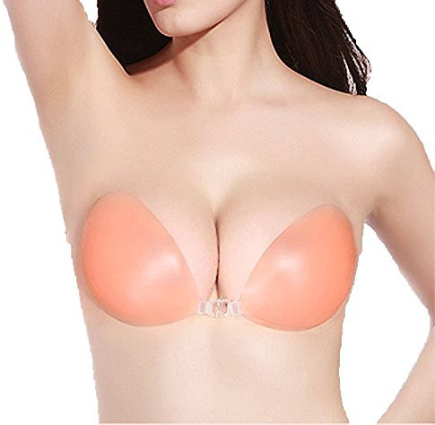 Boolavard Strapless Stick ON Bra Chicken Fillet Cup A B C D (D Cup)