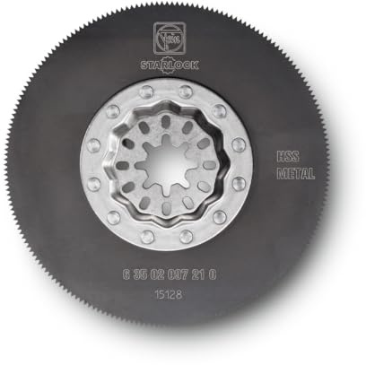 FEIN HSS Starlock Sägeblatt 1 Stk. rund SL Ø 85 (63502097210) | Mit Metall-Verzahnung für Blech bis ca. 1 mm., Sägeblatt für Kunststoffe, GFK, Holz, Kitt und Buntmetalle