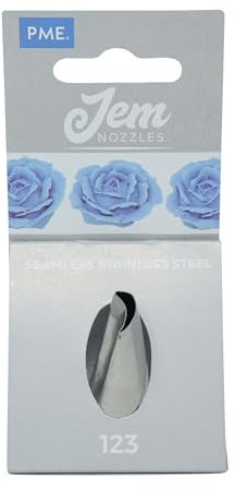 JEM - Bocchetta Decorativa Petalo in Acciaio Inox per Sac à Poche, Grande, n. 123