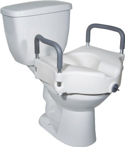 Drive Devilbiss 2 in 1 Elevated Toilet Seat Removable Arms Raised Disability Aid Universal