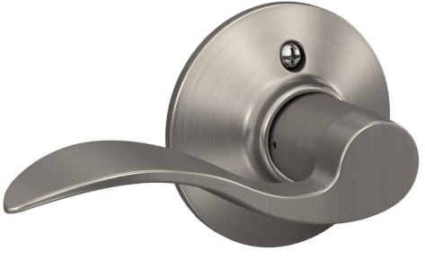 Schlage F170 ACC 619 LH Left Handed Accent Door Lever, One Sided Non-Turning Dummy Door Handle, Satin Nickel