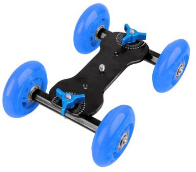 Fotga 4 wheel Bureau DSLR Camera Photo Vedio Bleu Rail Track Curseur Table Dolly Voiture