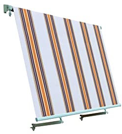 Linea Garden Friend Tenda da Sole a Caduta con Bracci, Rullo in Alluminio e Copertura in Poliestere, Attacco a Parete, Altezza 245 cm, Lunghezza 245 cm, Colore Riga Beige