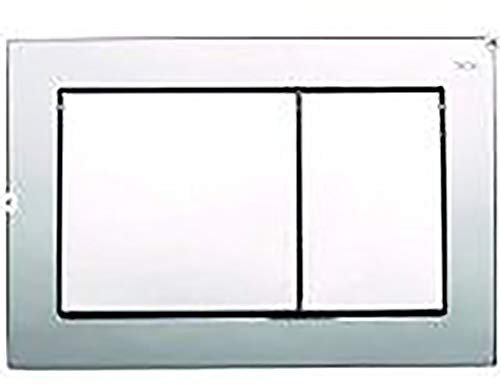 Tece Base Toilet Actuator Plate with Dual Flush Technology, 1 Piece, Glossy Chrome, 9.240.701