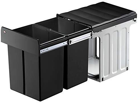 WESCO Profiline Double-Master-Maxi 40 DT Einbau-Abfallsammler, 2 x 20 L, 1 Stück, anthrazit,887911-11