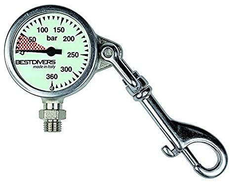 Best divers ab0778 Manómetro Sub, Plata, 5.2 x 2.5 cm