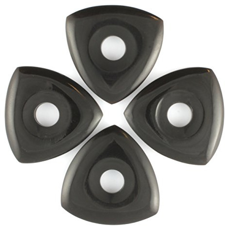 Moon Tones Plektrum aus Horn, Schwarz, 4 Stück