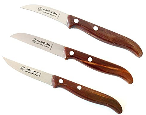 Marsvogel - 3-tlg. Gemüsemesser Set - gemischte Klingen - Griffe aus Gerlinol - Made in Solingen