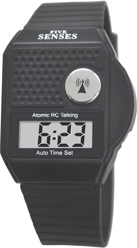Atomic English Talking watch - Top Button LCD Women's / Men Watch with Loud Alarm Clock for Visually impaired, Elderly or Blind For UK only (1026 )
