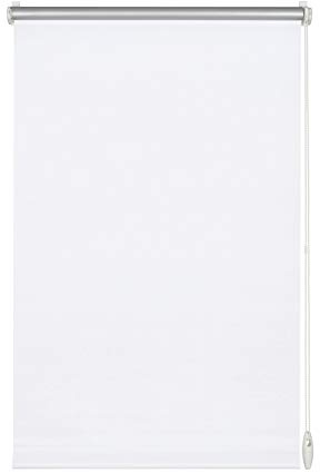 GARDINIA EASYFIX Rollo mit Thermo-Rückseite zum Klemmen oder Kleben, Verdunklungsrollo ohne Bohren, Hitzeschutz, Energiesparend, Weiß, 80 x 210 cm (BxH)