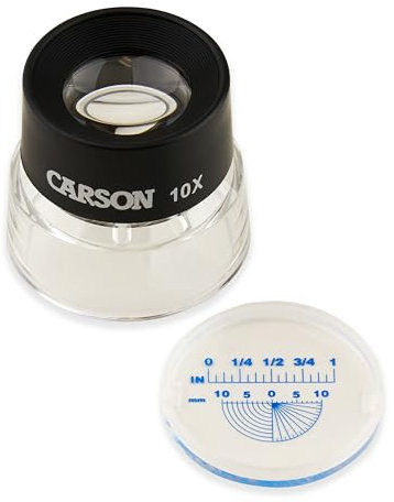 Carson LumiLoupe loupe sur pied, grossissement de 10x, avec réticule à fixation immédiate (LL-20)