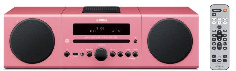 Yamaha MCR-042 Mikro-Komponentensystem (CD-/MP3-Player, WMA, FM, 3,5mm Klinkenstecker, USB) für Apple iPod/iPhone/iPad pink