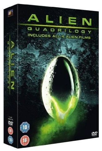 The Complete Aliens Quadrilogy Collection [5 Discs] DVD Box Set: 1: Alien / 2: Aliens / 3: Alien 3 / 4: Alien Resurrection + Extra Features / Laser Disc Archives / Theatrical Trailers / TV Spots