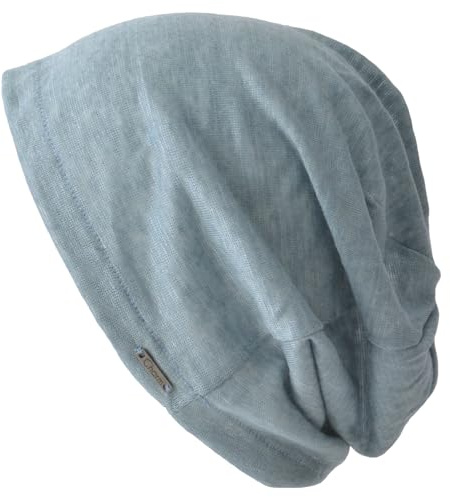 CHARM dam linne mössa sommar tillverkad i Japan stickad hatt hatt, Bleu, One size