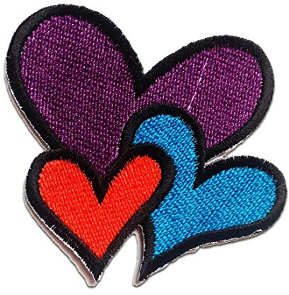 Catch the Patch Herz Aufnäher zum Aufbügeln 6,8 x 5,9 cm Bügelbild für Erwachsene Kinder mit Romantik Liebe Vintage Original, Bügelpatch Patches Bügelflicken Geschenk