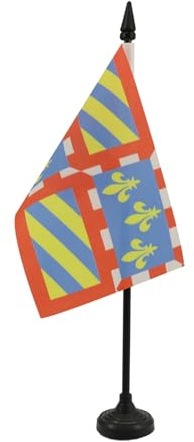 AZ FLAG Bourgogne bordsflagga 15 x 10 cm - liten kontorsflagga Bourguignon - Frankrike 10 x 15 cm