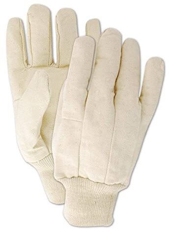 MAGID MultiMaster 8 oz. Clute Pattern Cotton Canvas Chore Gloves, 12 Pairs, Size Men's (Fits 9/Large) (T83)