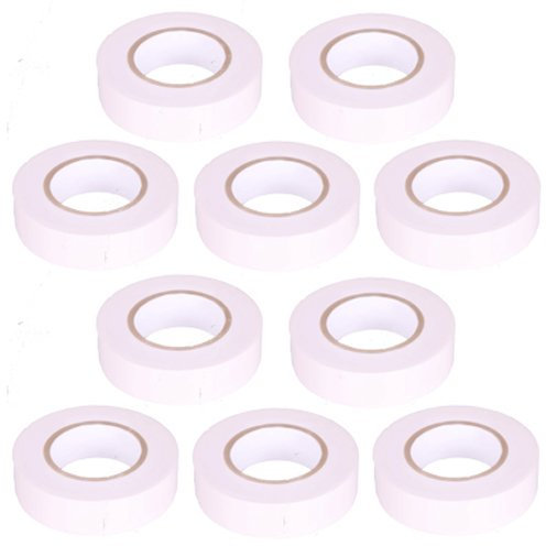 10 Stück PVC Isolierband Klebeband 10 Meter lang 15 mm breit -weiss-