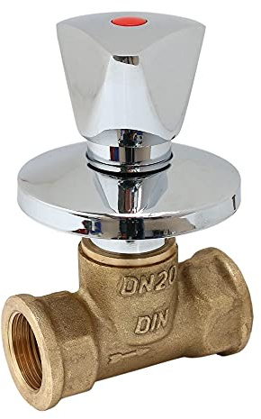 H2O-Flex® 3/4 Unterputzventil blau/rot mit Griff und Rosette Innengewinde 3/4