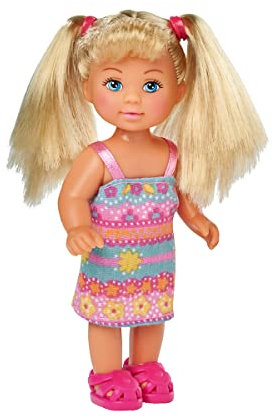 Simba 105737988 - Evi Love Summertime, 3-Fach Sortiert, es Wird nur EIN Artikel geliefert, Spielpuppe im Sommeroutfit, 12cm, Minipuppe, Spielpuppe, Steffi Love, ab 3 Jahren