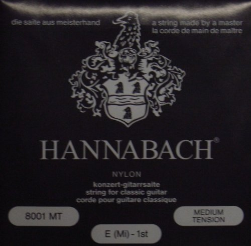 Hannabach 800 schwarz Konzertgitarre, medium Tension