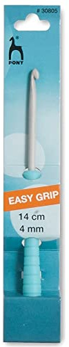 Pony Easy Grip Crochet Hook, Multi-Colour, 4mm