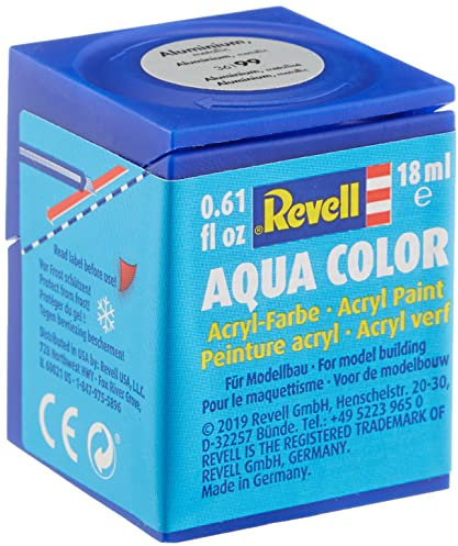 Revell 18 ml Aqua Color Acrylfarbe (Aluminium-Metallic-Finish)
