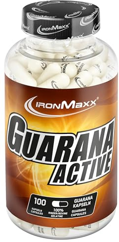 IronMaxx Guarana Active - 100 Kapseln | Hochdosierte Guaranaextrakt Kapseln | Natürlicher Energieschub für den Tag