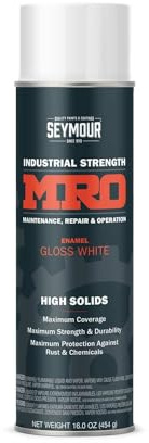 SEYMOUR 620-1413 Industrial MRO High Solids Spray Paint, Gloss White 16 Ounce (Pack of 1)