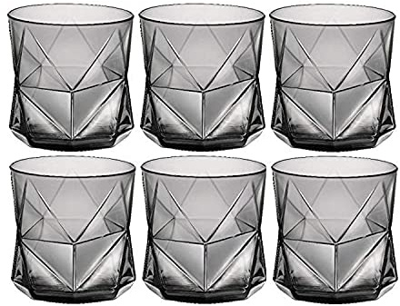 BORMIOLI ROCCO Cassiopea 1333030 Onyx Tasse en verre, 33 cl, Gris