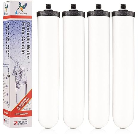 DOULTON ¦ W9123053 ¦ 10 UltraCarb ¦ Authentic Drinking Water Ceramic Replacement Candle Element Filter ¦ 9501 ¦ White ¦ NSF Certified ¦ BSP Thread ¦