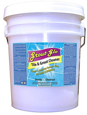 Quality Chemical Grout Glo - heavy-duty acid restroom tile, grout and fixture cleaner. Removes rust, scale & calcium deposits.-5 gallon pail