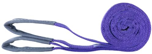 Hebeschlinge 2 Meter bis 1000 kg, DIN EN 1492-1 Zertifiziert, Hebeband 2m / 1t, Hebegurt | Krangurt | Kranschlinge | Tragegurt