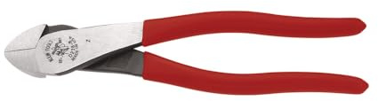 Klein Tools Alicates D238-8, alicates de corte diagonal con cabeza angulada, mandíbulas cortas y diseño de alto apalancamiento, 8 pulgadas