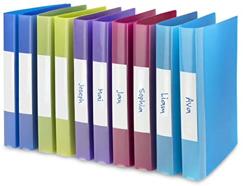 Rapesco 0716 Ringbuch, 2 Ringe, 35mm Rücken, A4, Sortierte Farben, A4, 10er Pack