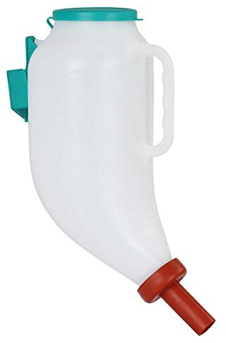 Kerbl 1428 Trockenfutterflasche inklusiv Kunststoff Halterung, 4 L