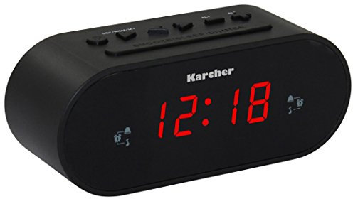 Karcher UR 1030 Uhrenradio (PLL-Radio, dimmbares Display, Dual-Alarm) schwarz, Standard