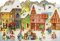 Nostalgischer Adventskalender/Weihnachtskalender mit Bildern und Glimmer für Kinder und Erwachsene Marktplatz