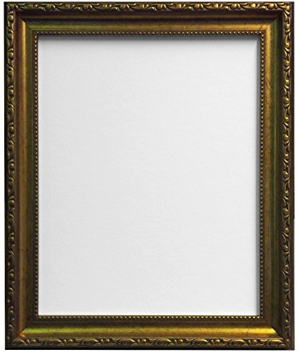 MARCOS POR POSTAL Shabby Chic Picture, Photo and Poster Frame, Plastic Glass, Gold, A2