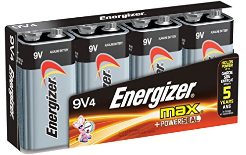 Energizer Max Alkaline 9 Volt, 4-Count