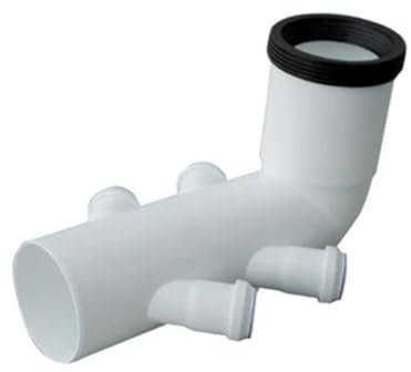 Curva bianca per scarico wc con 4 attacchi Valsir 110/40mm