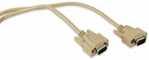 Goobay 68312 Câble de Moniteur VGA, Nickelé, 3m Longueur