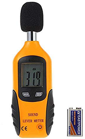 Cadrim Digital Schallpegelmessgerät, Tragbare Schallpegelmesser 30dB bis130dB Dezibel Messgerät mit LCD-Display für Fabriken und Straßen Verwendet Werden